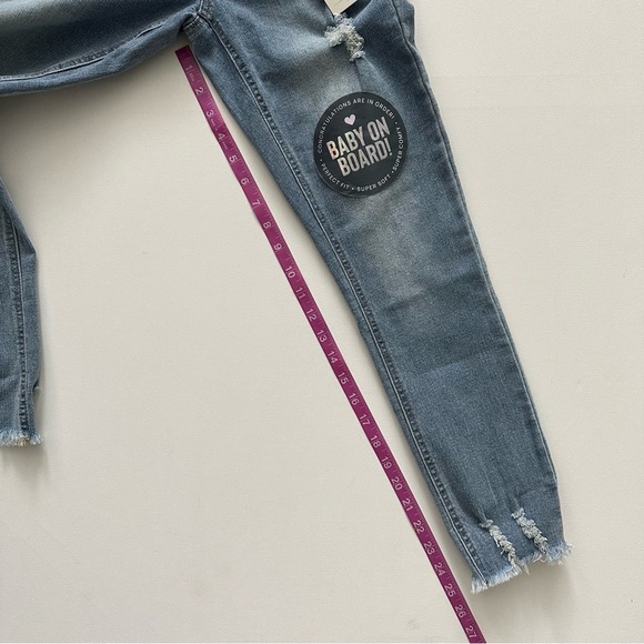 Gemma Rae Women’s Maternity Midi Short Ankle Jeans Size S - Picture 12 of 14